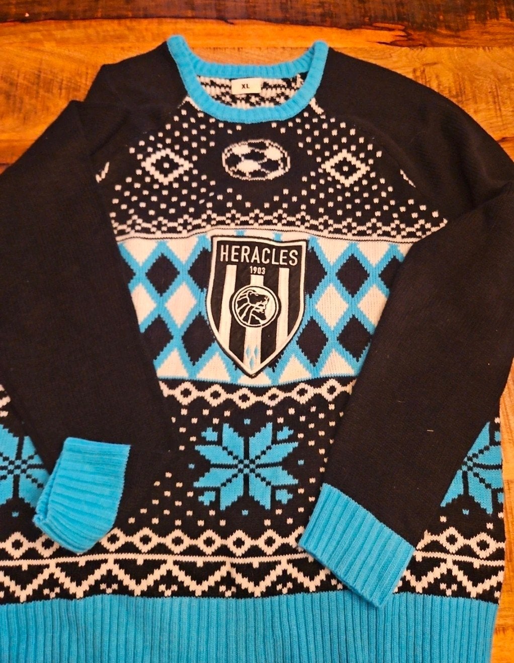 Heracles Almelo Kersttrui - Maat XL, Meerkleurig, Heracles Almelo, Maat 56/58 (XL), Ophalen of Verzenden