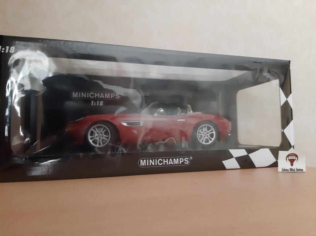 BMW Z8 Roadster uit 2000 in Rood van Minichamps 1:18, Hobby en Vrije tijd, Modelauto's | 1:18, Minichamps, Auto, Nieuw, Ophalen of Verzenden