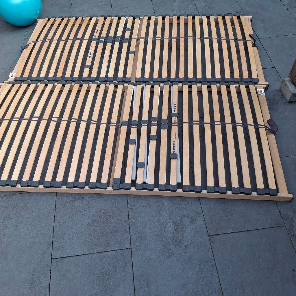 Lattenbodem, Ophalen, Gebruikt, 90 cm, Tweepersoons