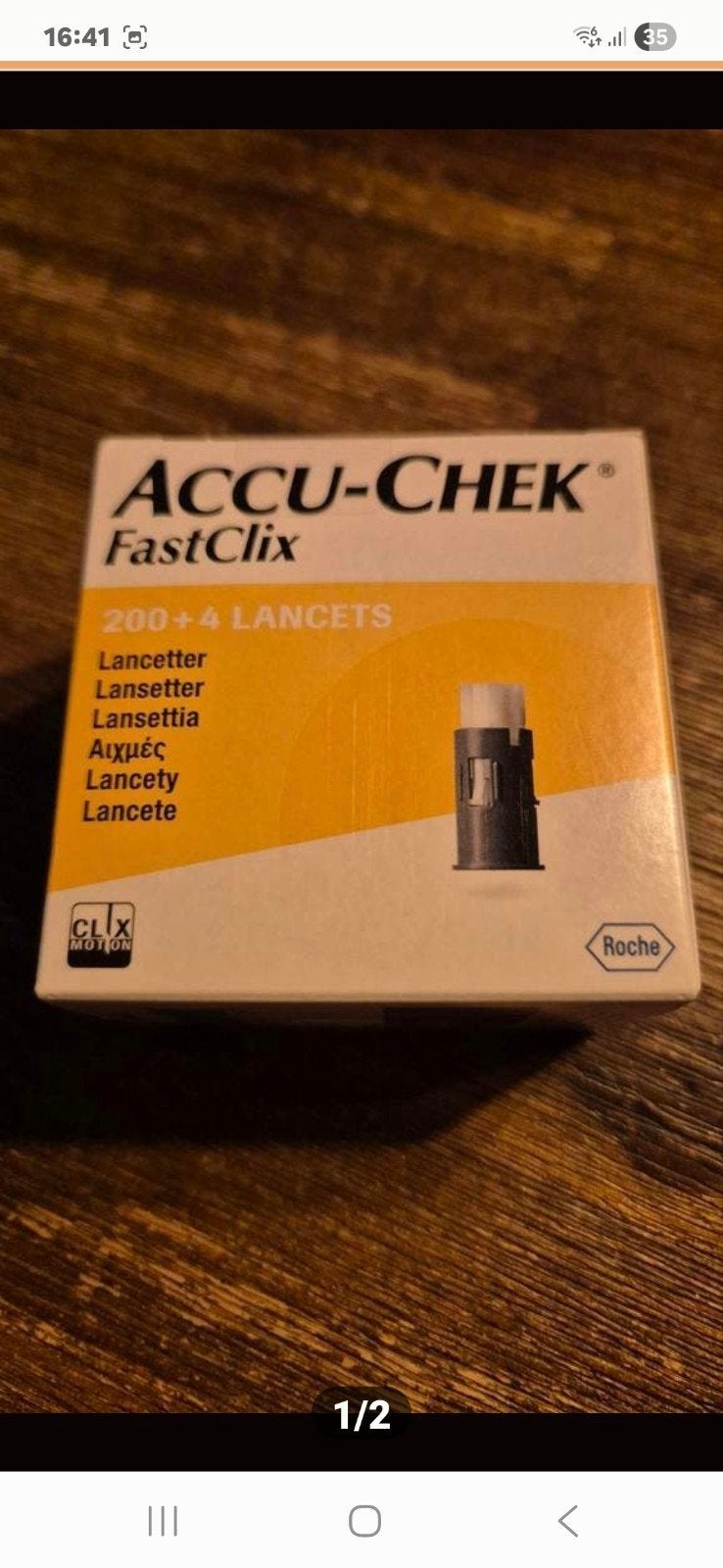 Accu chek lancetten nieuw, Ophalen