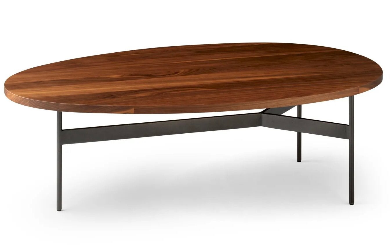 Leolux salontafel Tampa Ovo, 100 tot 150 cm, Zo goed als nieuw, Rechthoekig, 50 tot 100 cm