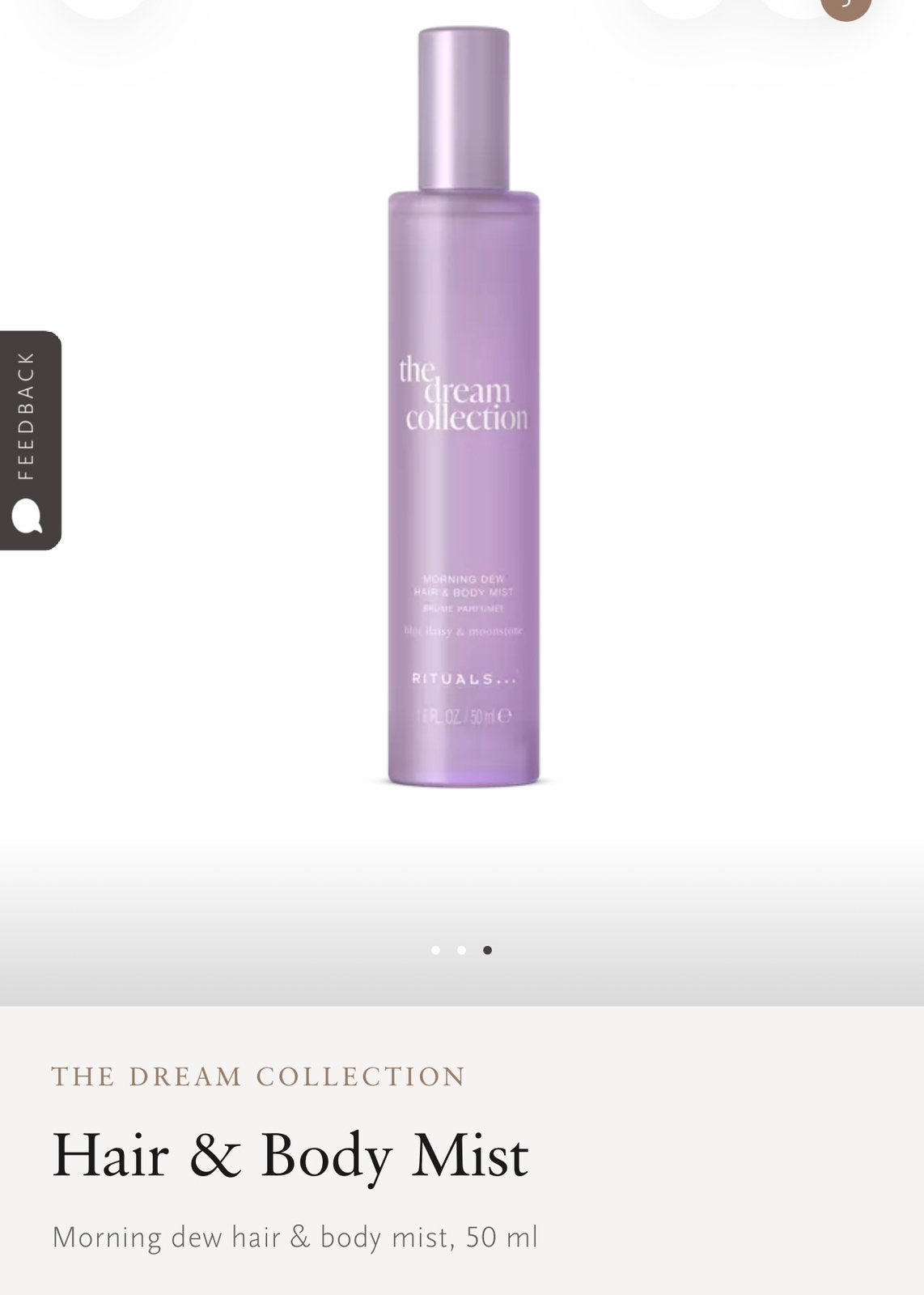 Rituals Dream Collection Hair & Body mist 50 ml 💜 Nieuw!, Ophalen of Verzenden, Nieuw