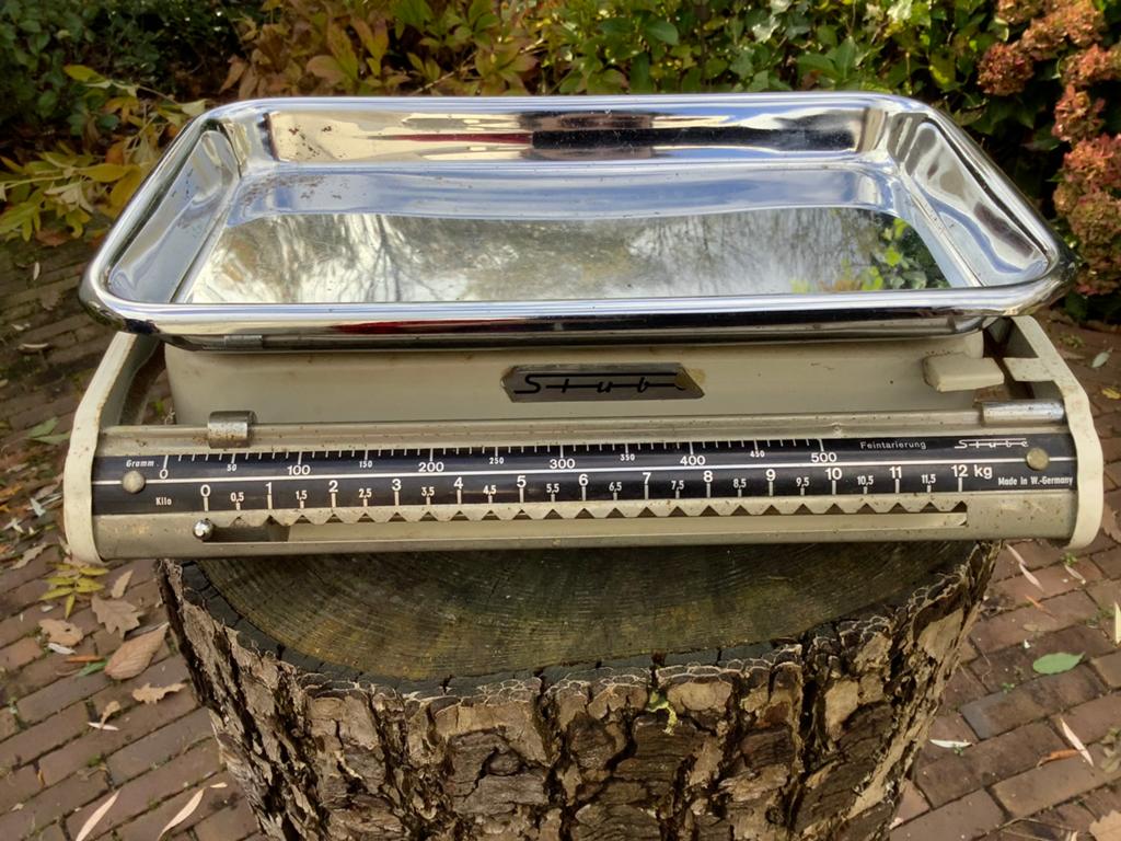 Vintage Stube Huishoud Weegschaal ❤️ 12 KG, Ophalen of Verzenden
