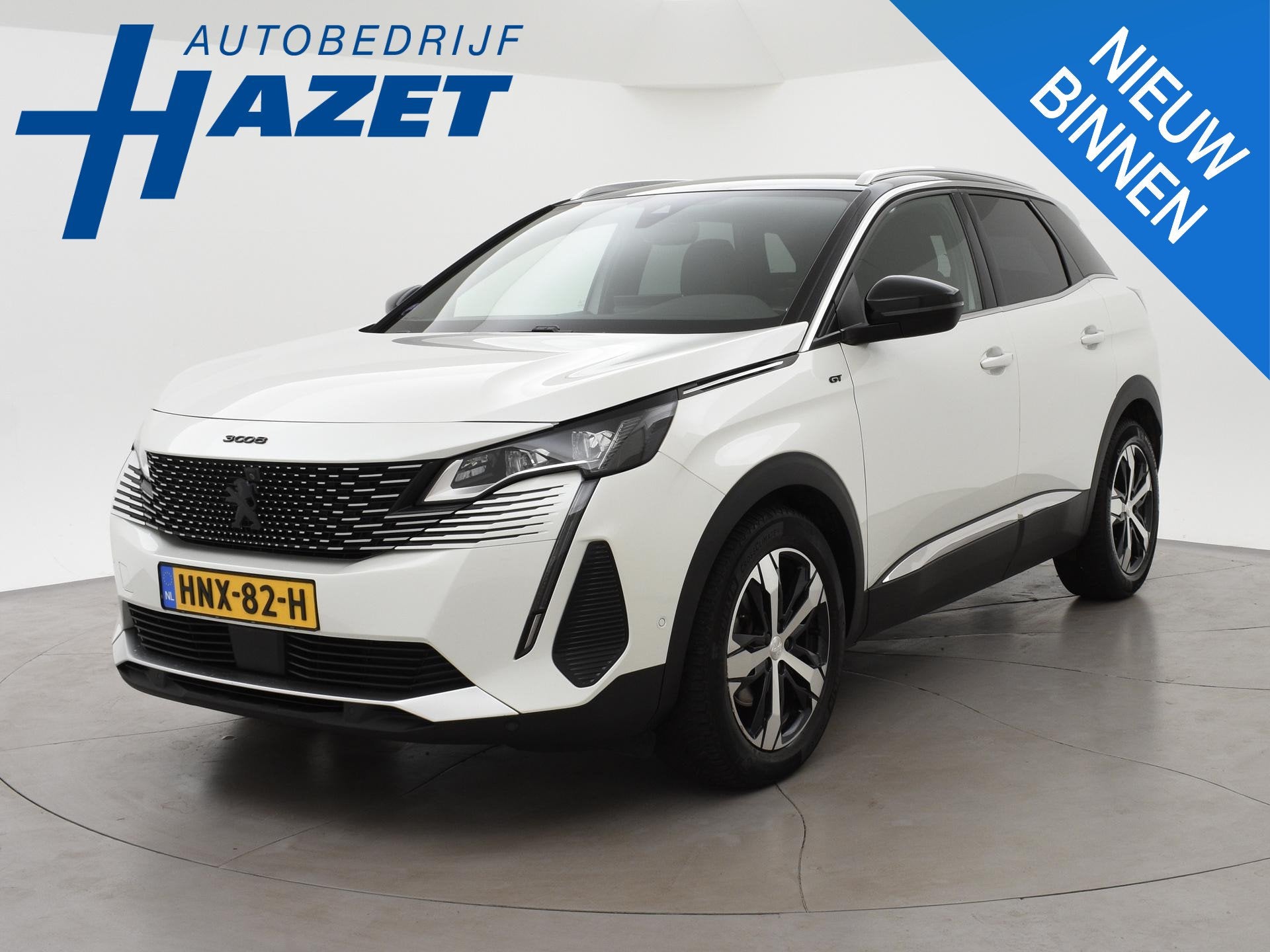 Peugeot 3008 1.6 PT GT 180 PK AUT. + AFN. TREKHAAK 1500 KG |, Auto's, Gebruikt, Euro 6, 4 cilinders, Wit