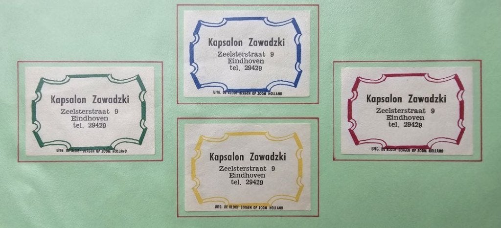 Kapsalon Zawadzki te Eindhoven, Ophalen of Verzenden, Zo goed als nieuw, Luciferdoosjes of -merken