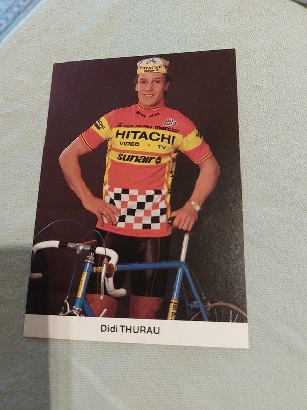 Wielerkaart : Didi Thurau / Hitachi-Sunair, Ophalen of Verzenden, Zo goed als nieuw, Overige sporten, Poster, Plaatje of Sticker