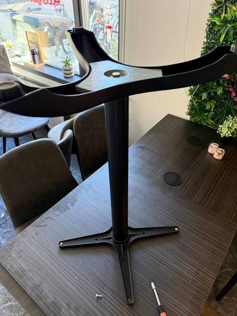 Tafelpoot horeca terras of restaurant 5stuks, Tafelpoot, Minder dan 50 cm, Zo goed als nieuw, Metaal