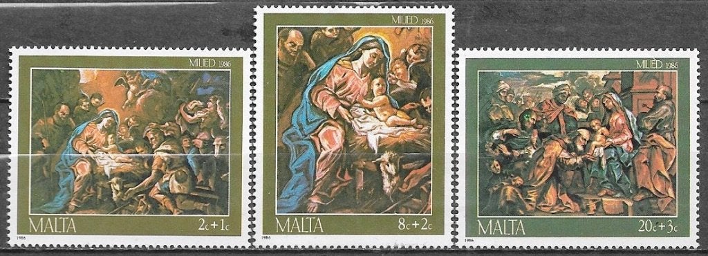 MALTA serie Kerstzegels 1986, Verzenden, Malta, Postfris