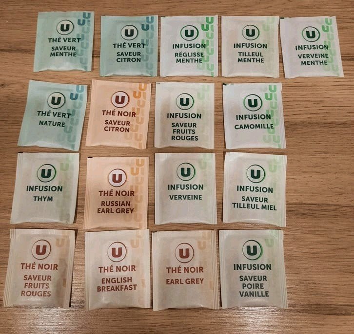 17 theezakjes van U, Ophalen of Verzenden, Meerdere stickers