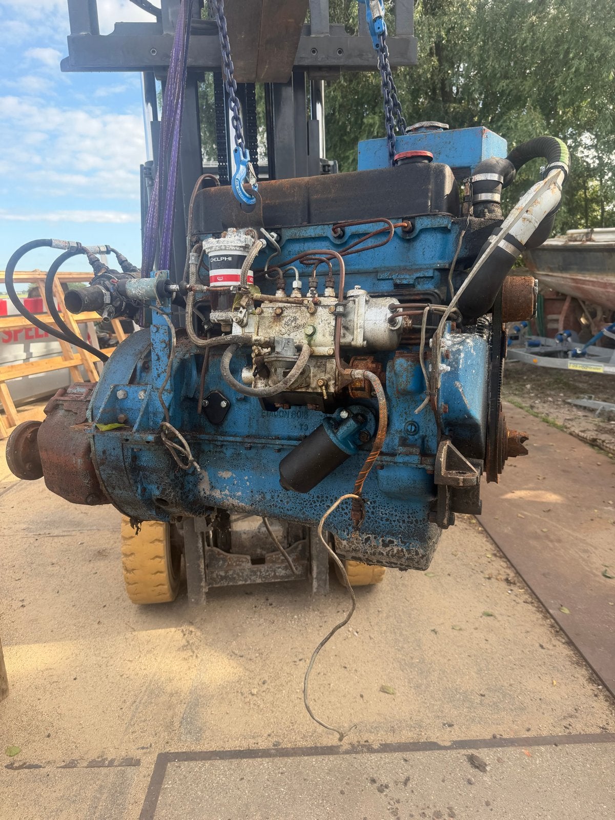 Motor met koppeling voor onderdelen, Watersport en Boten, Ophalen, Gebruikt, Motor en Techniek, Motorboot