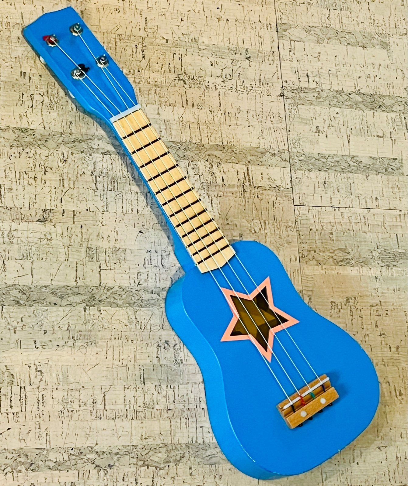 Blauwe HEMA Ukelele voor kinderen met ster, Ophalen of Verzenden, Gebruikt, Ukelele