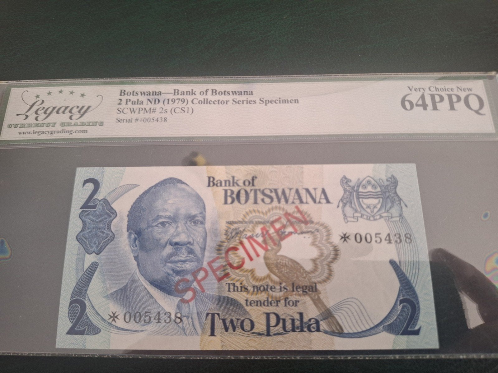 Botswana 2 Pula Specimen 1979 Legacy PPQ 64, Ophalen of Verzenden