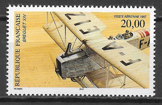 Frankrijk 1997 Luchtpost vliegtuig Breguet XIV pfr, Ophalen of Verzenden, Postfris