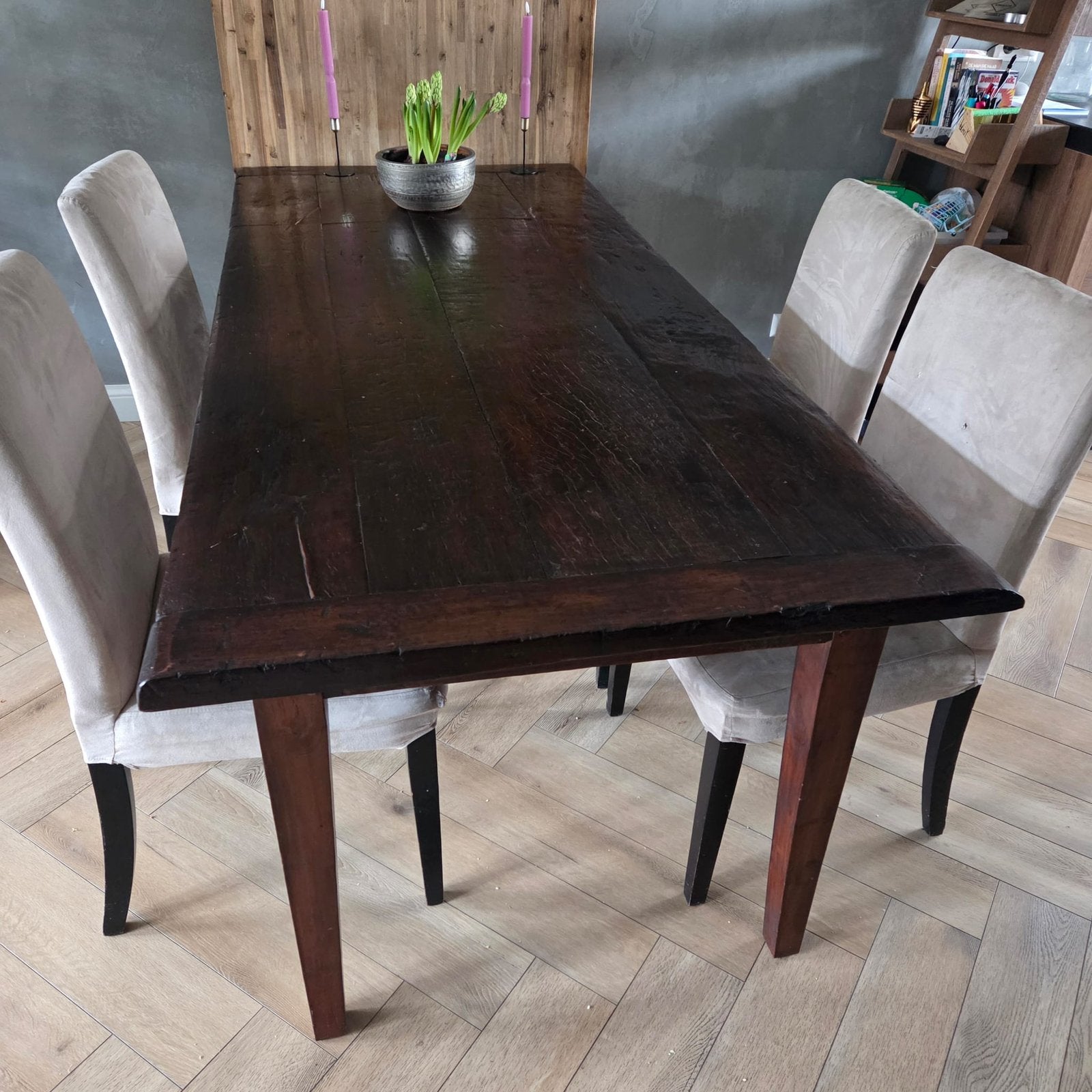 Antieke Franse Eettafel. Uitklapbaar, Ophalen, 50 tot 100 cm, Zo goed als nieuw, Vijf personen of meer