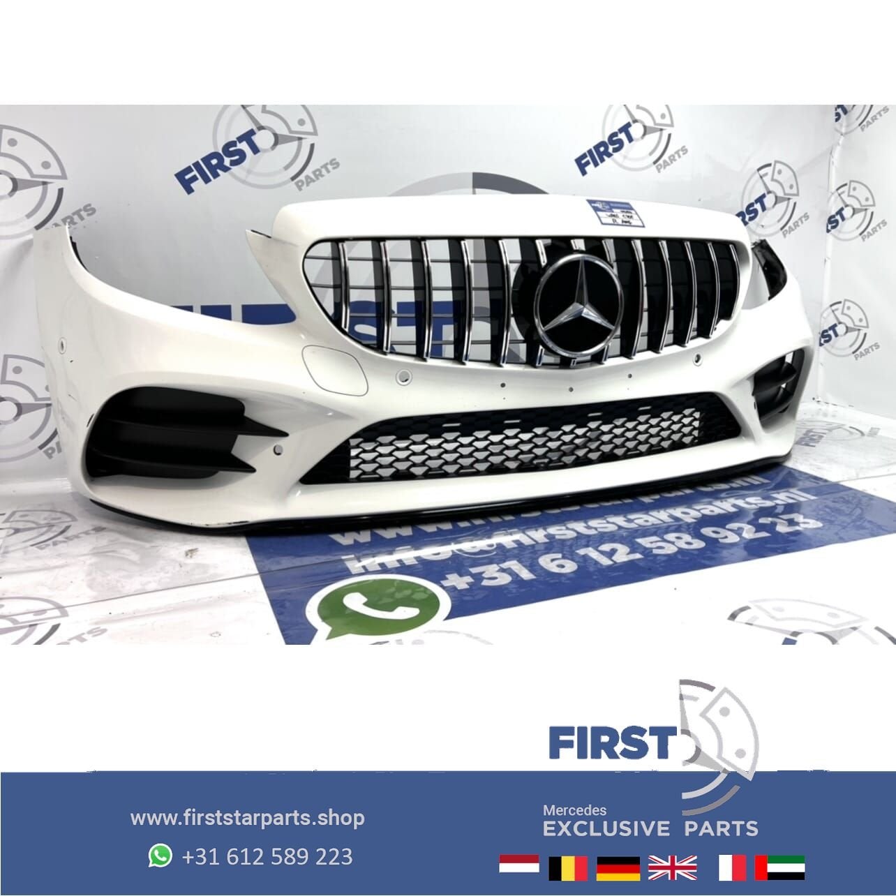 W205 FACELIFT AMG VOORBUMPER + GT GRIL 2021 Mercedes C Klass, Gebruikt, -, Voor, Ophalen of Verzenden