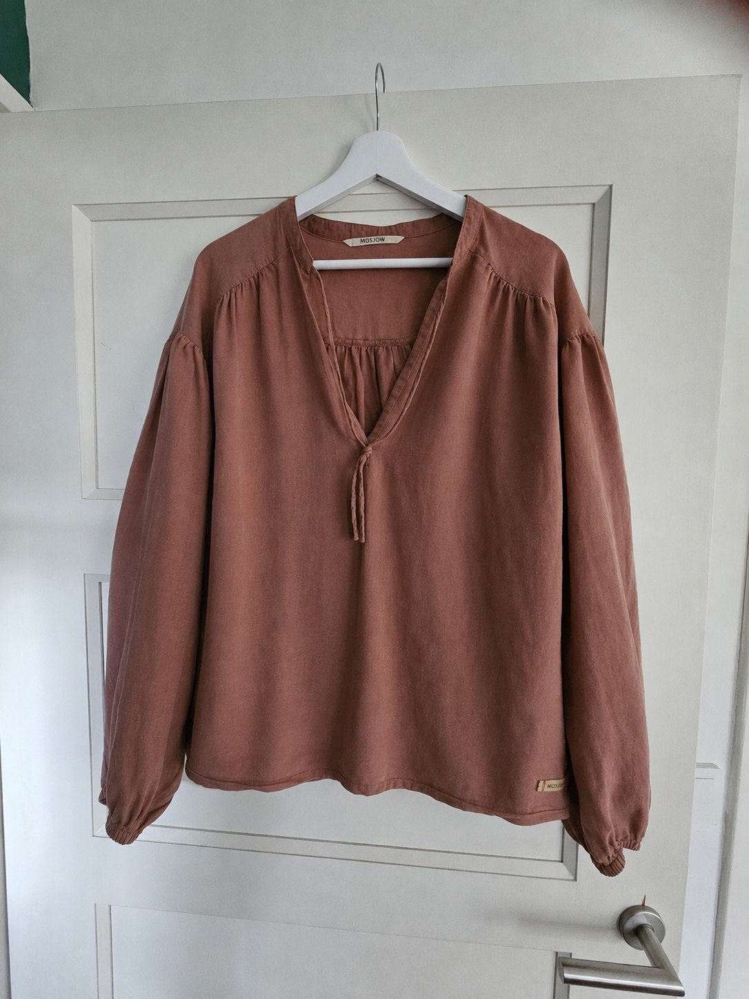 Moscow linnen blouse L, Kleding | Dames, Bruin, Maat 42/44 (L), Ophalen of Verzenden, Moscow