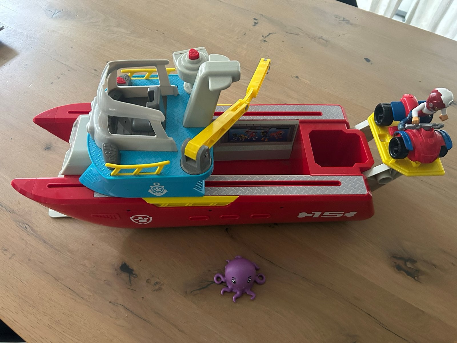 Paw Patrol Sea Patroller met Ryder en octopus, Ophalen of Verzenden, Gebruikt, Jongen of Meisje
