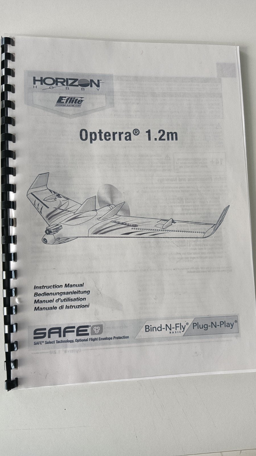 T.k.a E Flite Opterra 1.2 m b.n.f, Ophalen