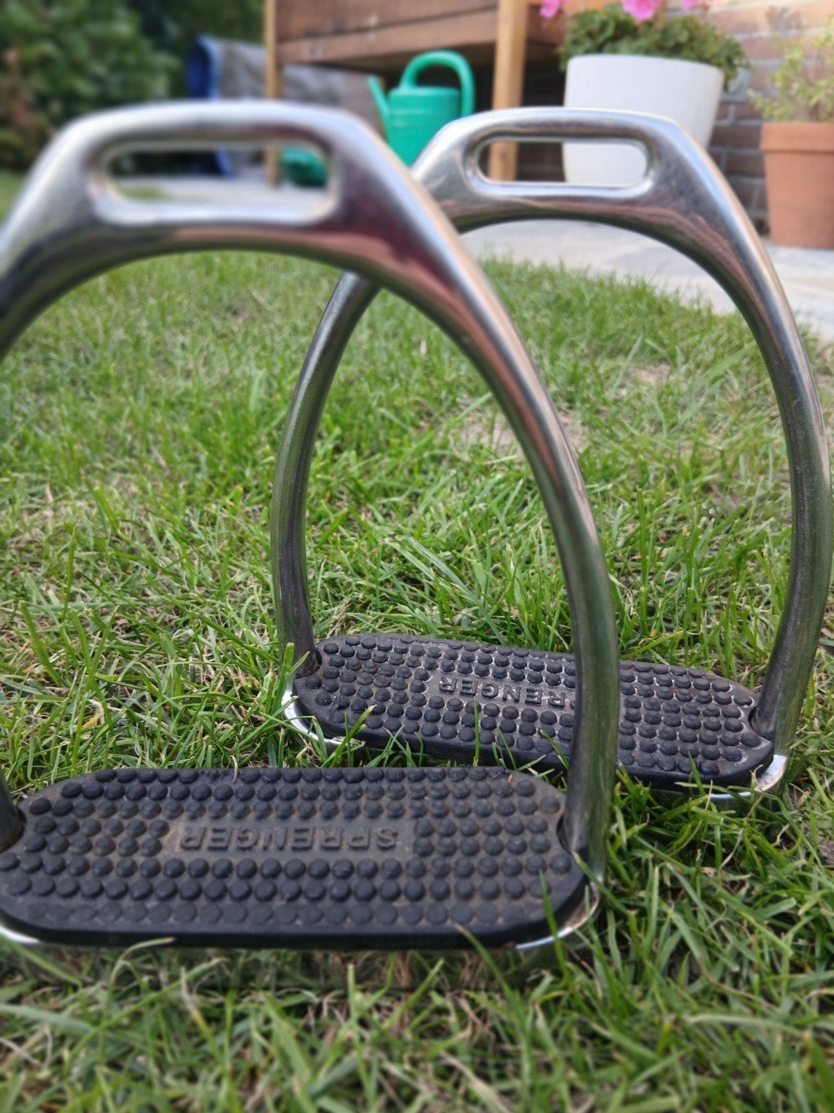 gloednieuwe Sprenger stijgbeugels 12 cm, Dieren en Toebehoren, Ophalen, Zilver, Recreatie, Stijgbeugels