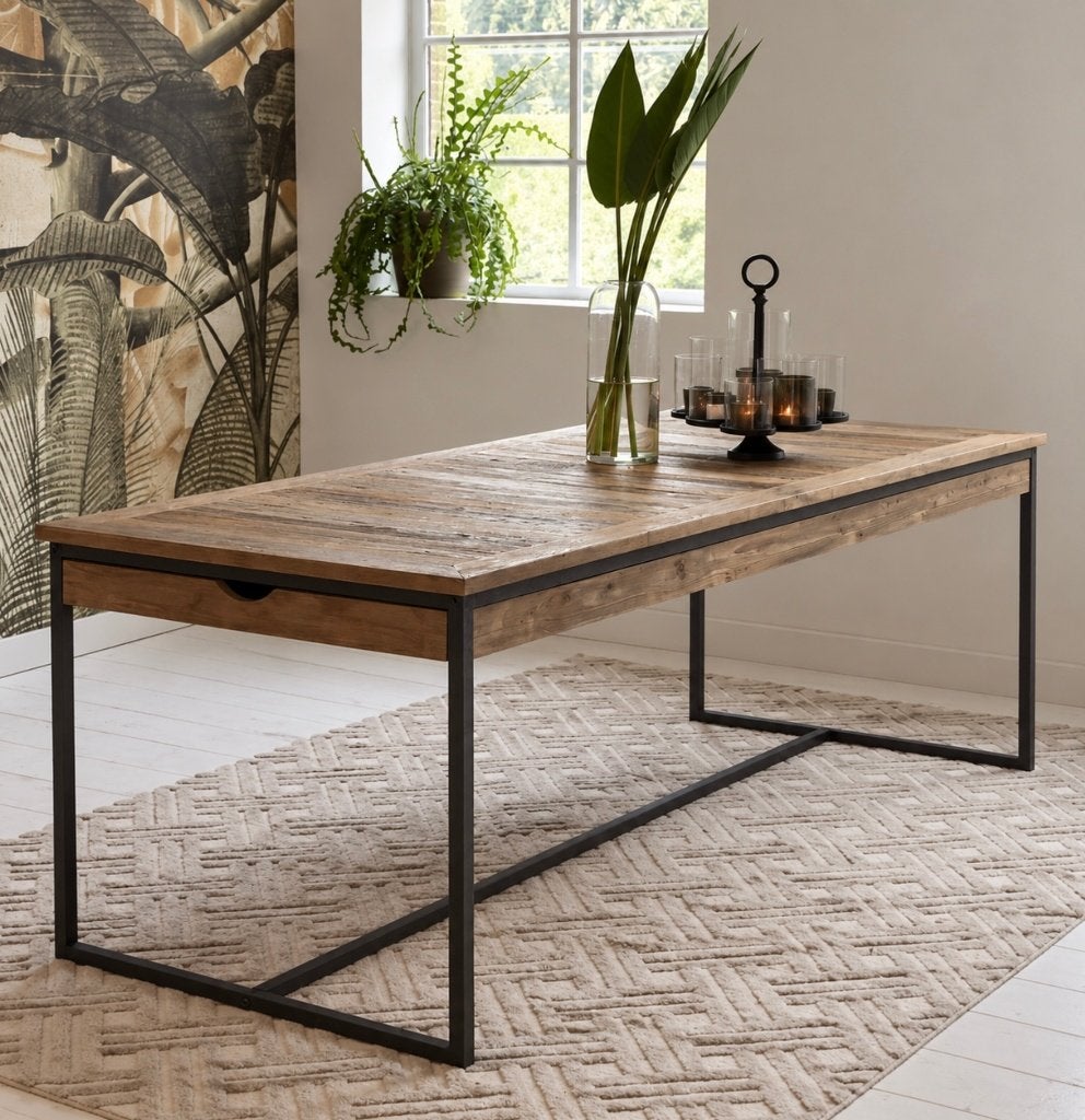 Riviera Maison Shelter Island table nieuw twv € 1149,00, Info@rivieramaison.nl, Nieuw, Riviera Maison, 150 tot 200 cm