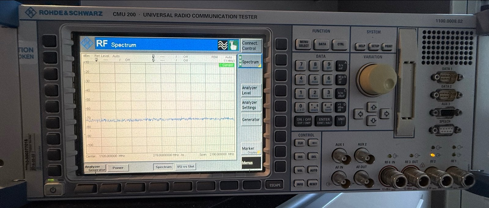 Rohde & Schwarz CMU200 Universele Radiocommunicatietester, Ophalen, Gebruikt, Audio