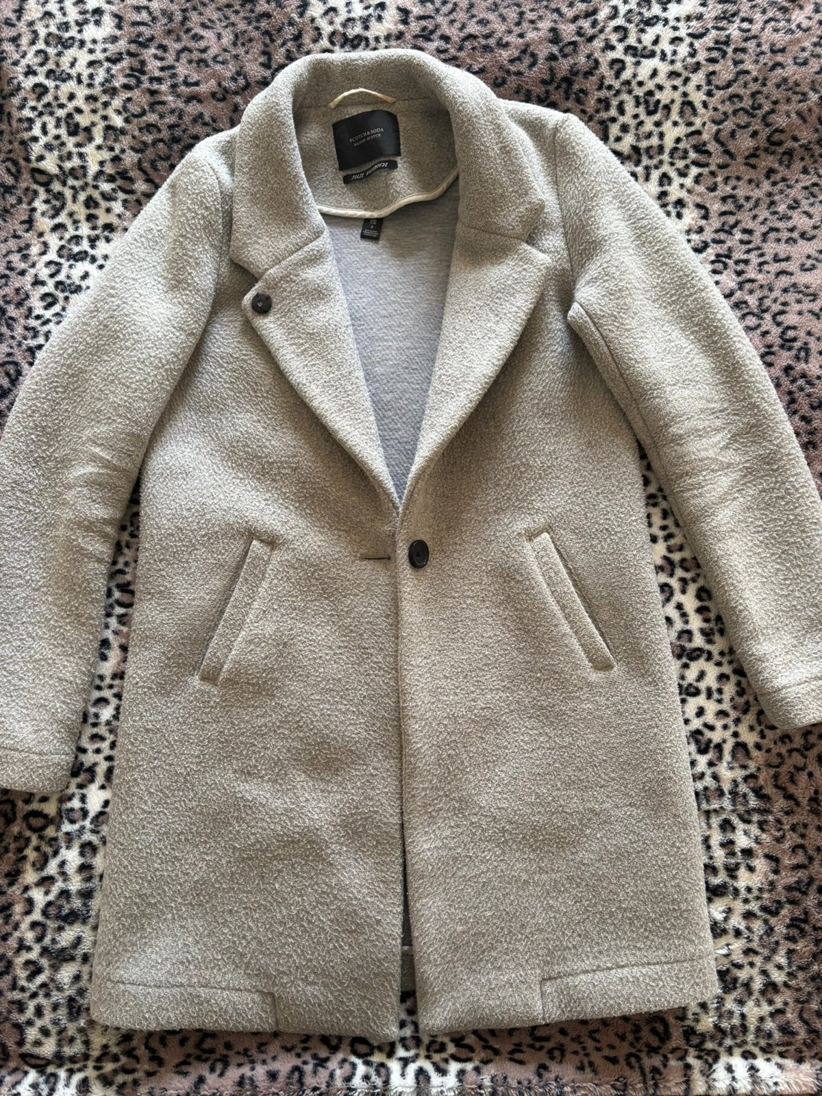 Lange jas Scotch & Soda, Ophalen of Verzenden, Gedragen, Maat 34 (XS) of kleiner, Grijs