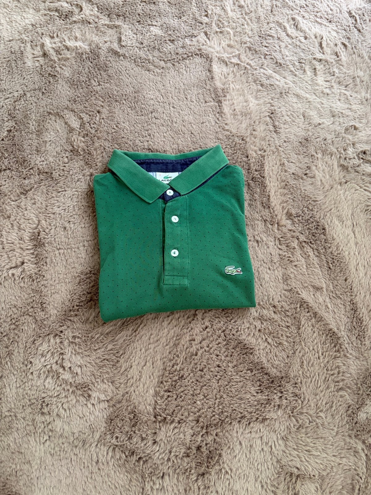 Lacoste Polo Shirt Groen Maat 7, Ophalen of Verzenden, Gedragen, Overige maten, Groen