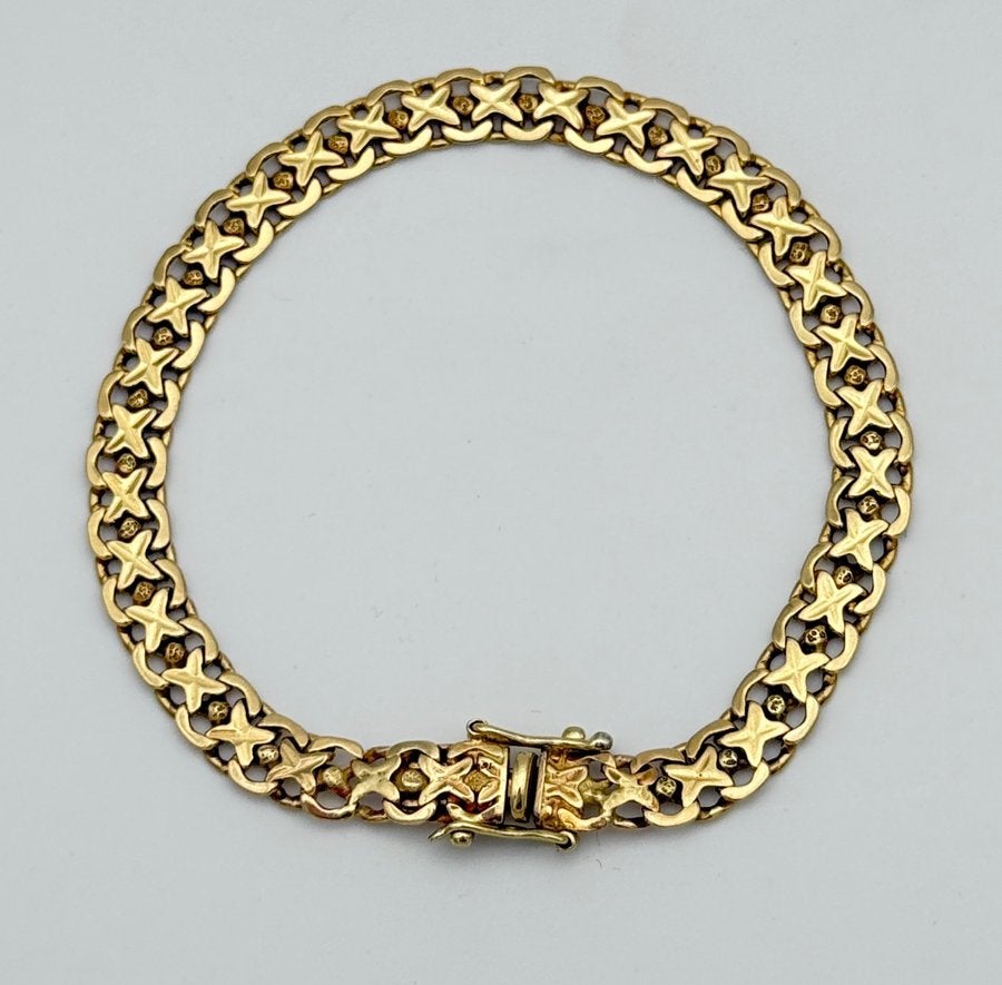 Bieden! 10.06 gram prachtige 14 karaat goud armband 18 cm, Ophalen of Verzenden, Zo goed als nieuw, Nvt, Nvt