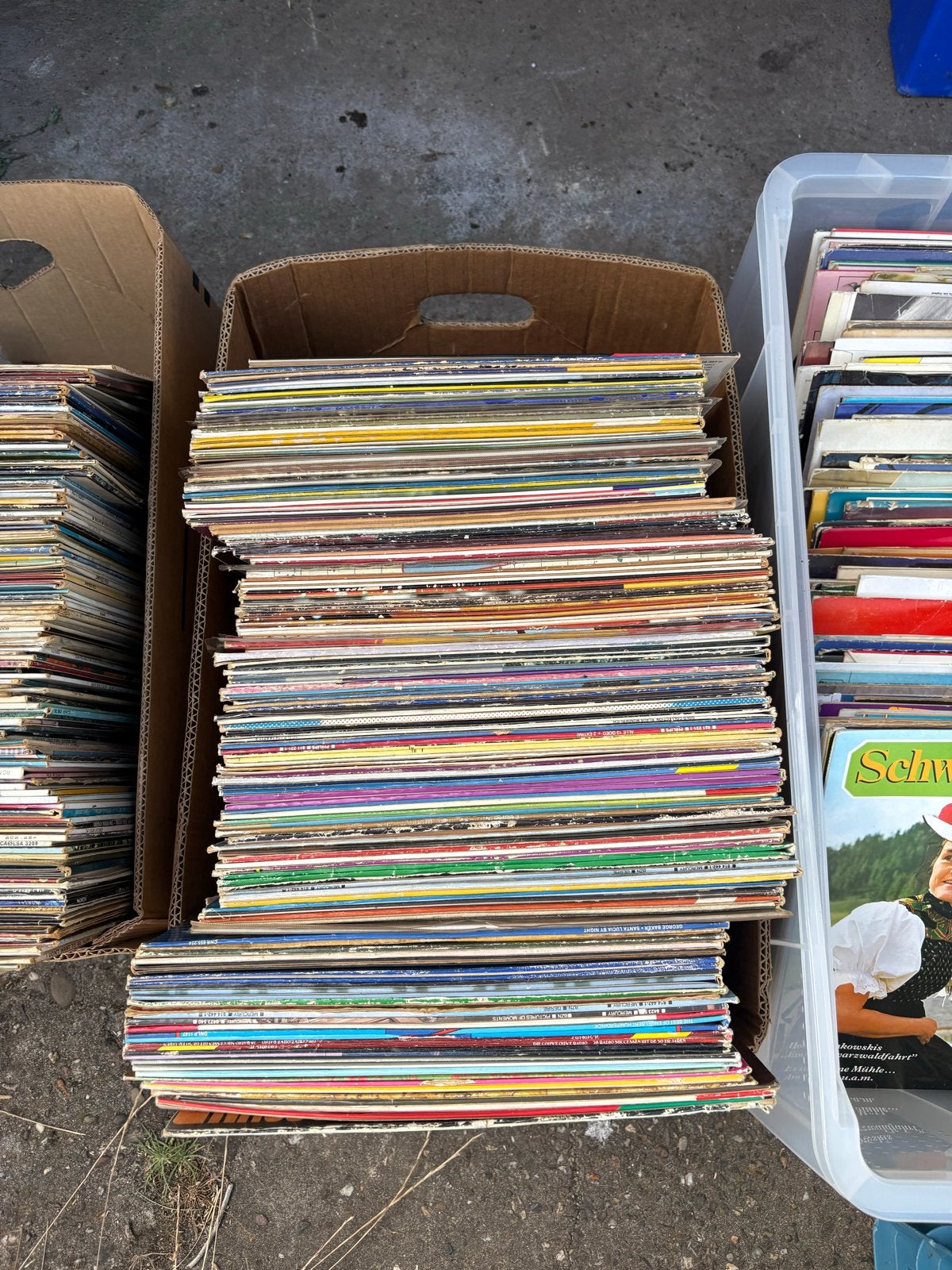 Grote collectie LP's van zolder: 4 dozen vol!, Ophalen, LP, Gebruikt, Pop