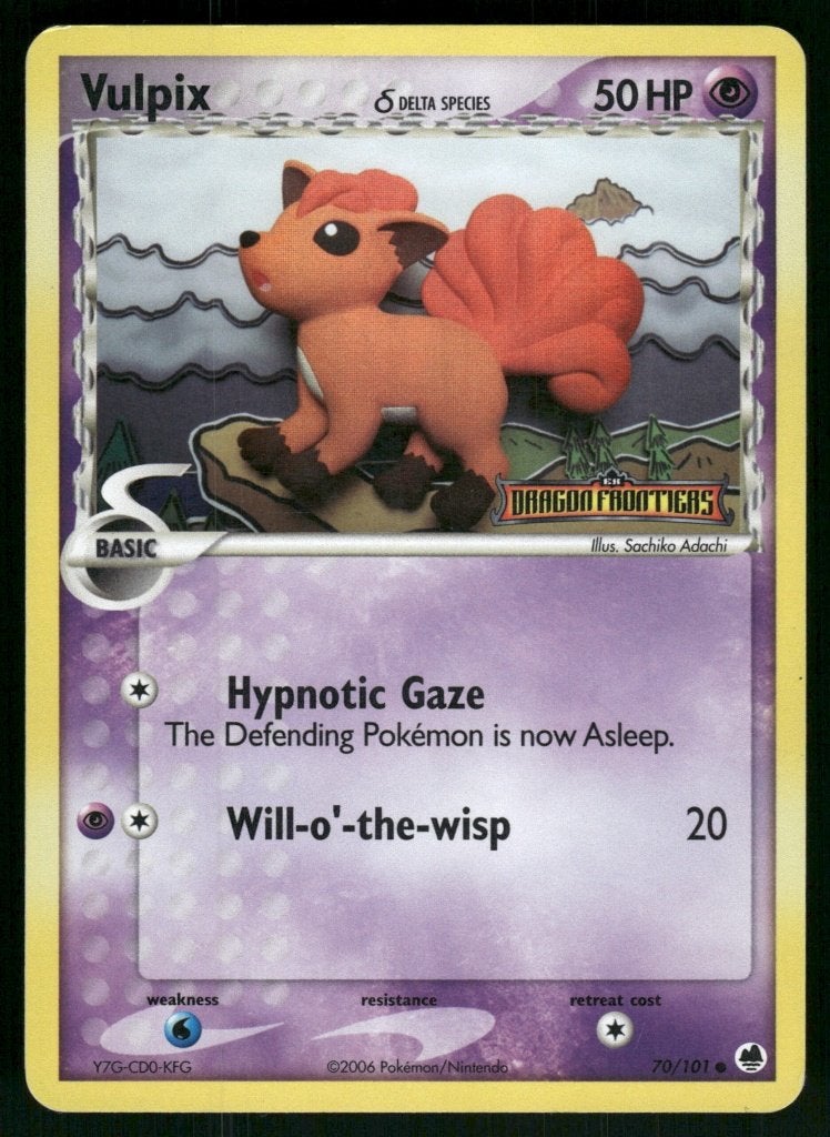 Vulpix δ 70/101 - Dragon Frontiers (Reverse Holo) NM), Verzenden, Gebruikt