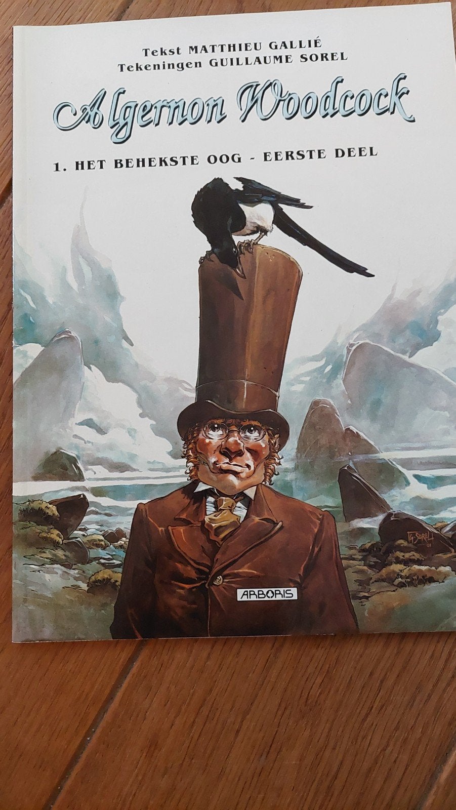 Algernon Woodcock deel 1: Het Behekste Oog, Eén stripboek, Ophalen of Verzenden, Zo goed als nieuw, Matthieu Gallié, Guillaume Sorel