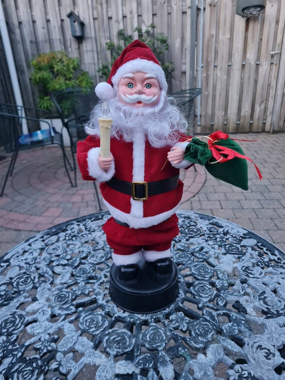 leuke kerstman met lampje 40 cm groot. rond 1995., Ophalen of Verzenden