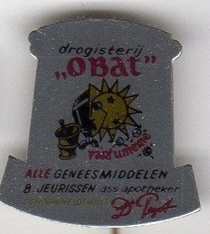 Speldje DROGISTERIJ OBAT CUIJK B JEURISSEN APOTHEKER (A3), Ophalen of Verzenden, Gebruikt, Overige onderwerpen