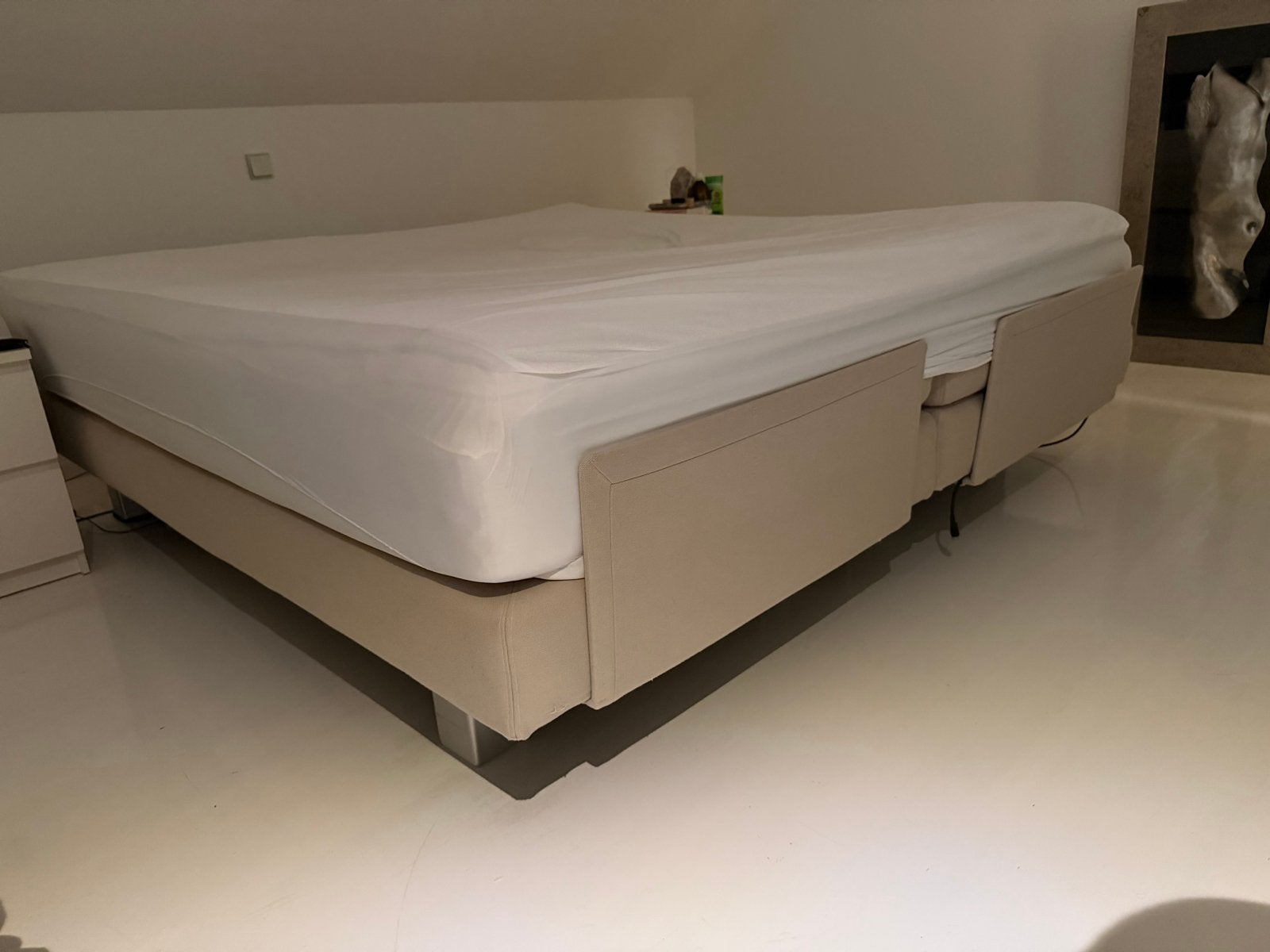 Swiss Sense Royal Boxspring 200x210 met paardenhaar topper, Verstelbaar, Tweepersoons, Ophalen of Verzenden, Zo goed als nieuw
