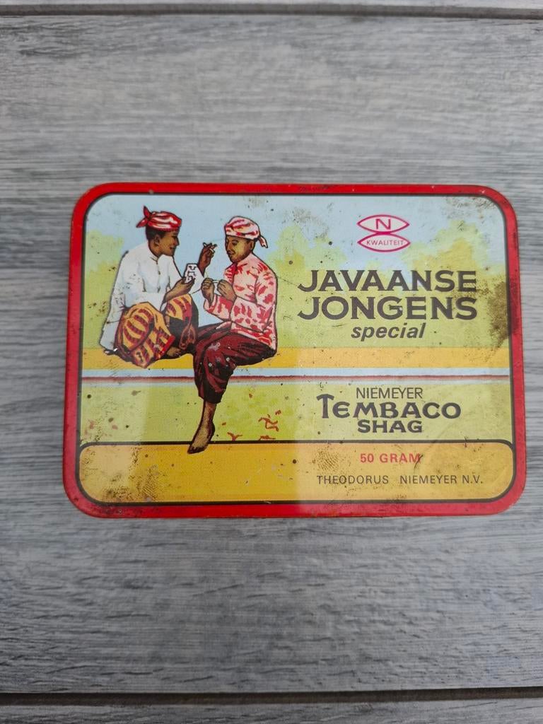 Tabak blik Javaanse jongens, Ophalen of Verzenden, Gebruikt, Overige, Overige merken