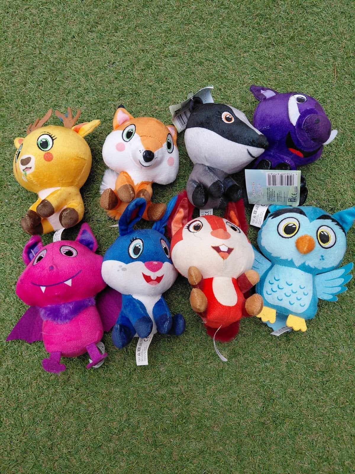8 Lidl Bosmini's Knuffels -, Lidl, Overige karakters, Overige typen, Ophalen of Verzenden