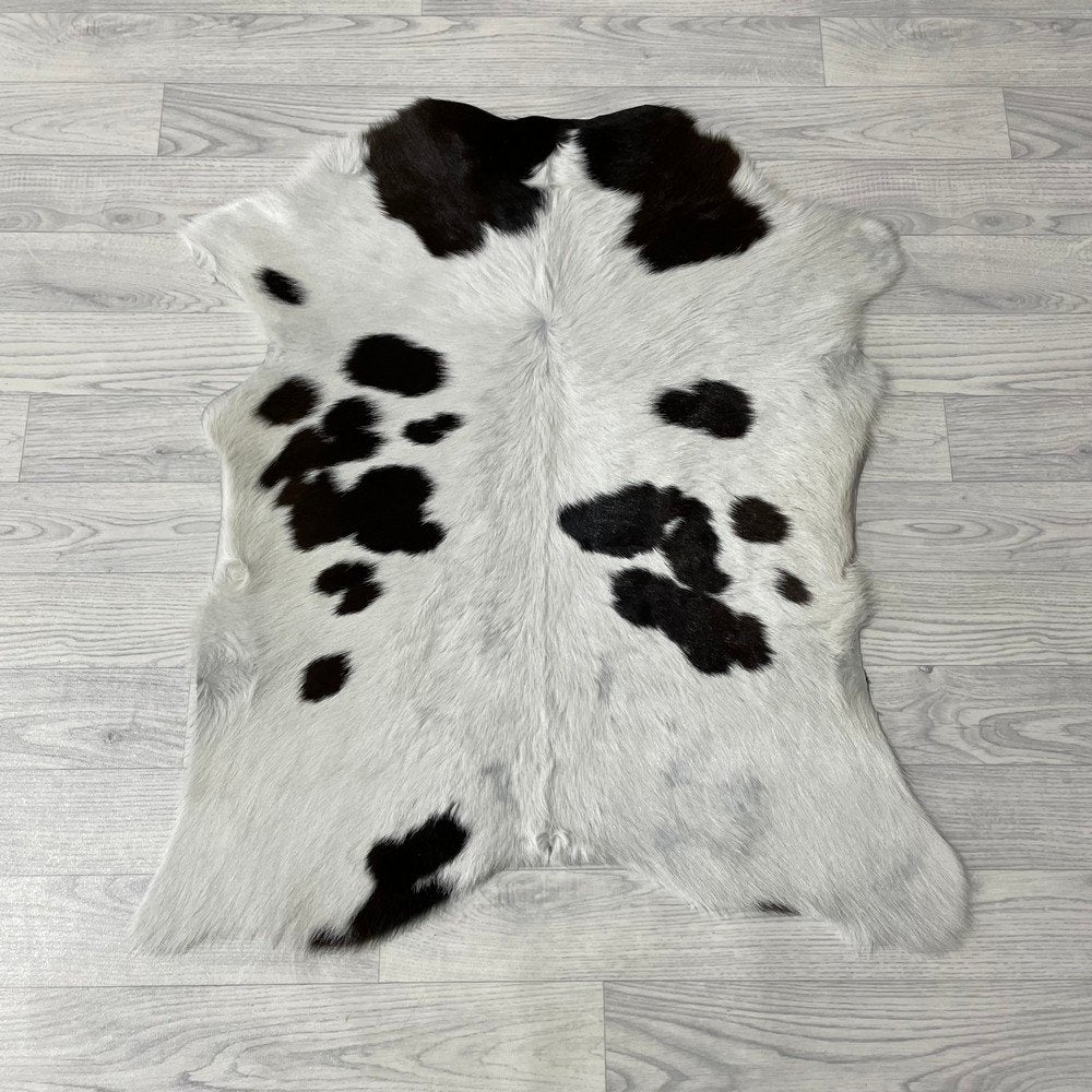 Kalfshuid bruin wit 90x80cm #177 | Lederstore, Huis en Inrichting, Nieuw, Overige vormen, Bruin, 50 tot 100 cm