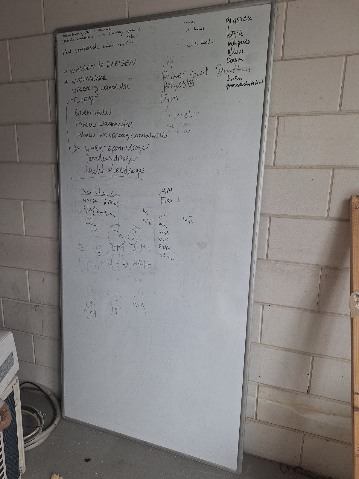 Magneetbord 1m bij 2m, Ophalen, Gebruikt