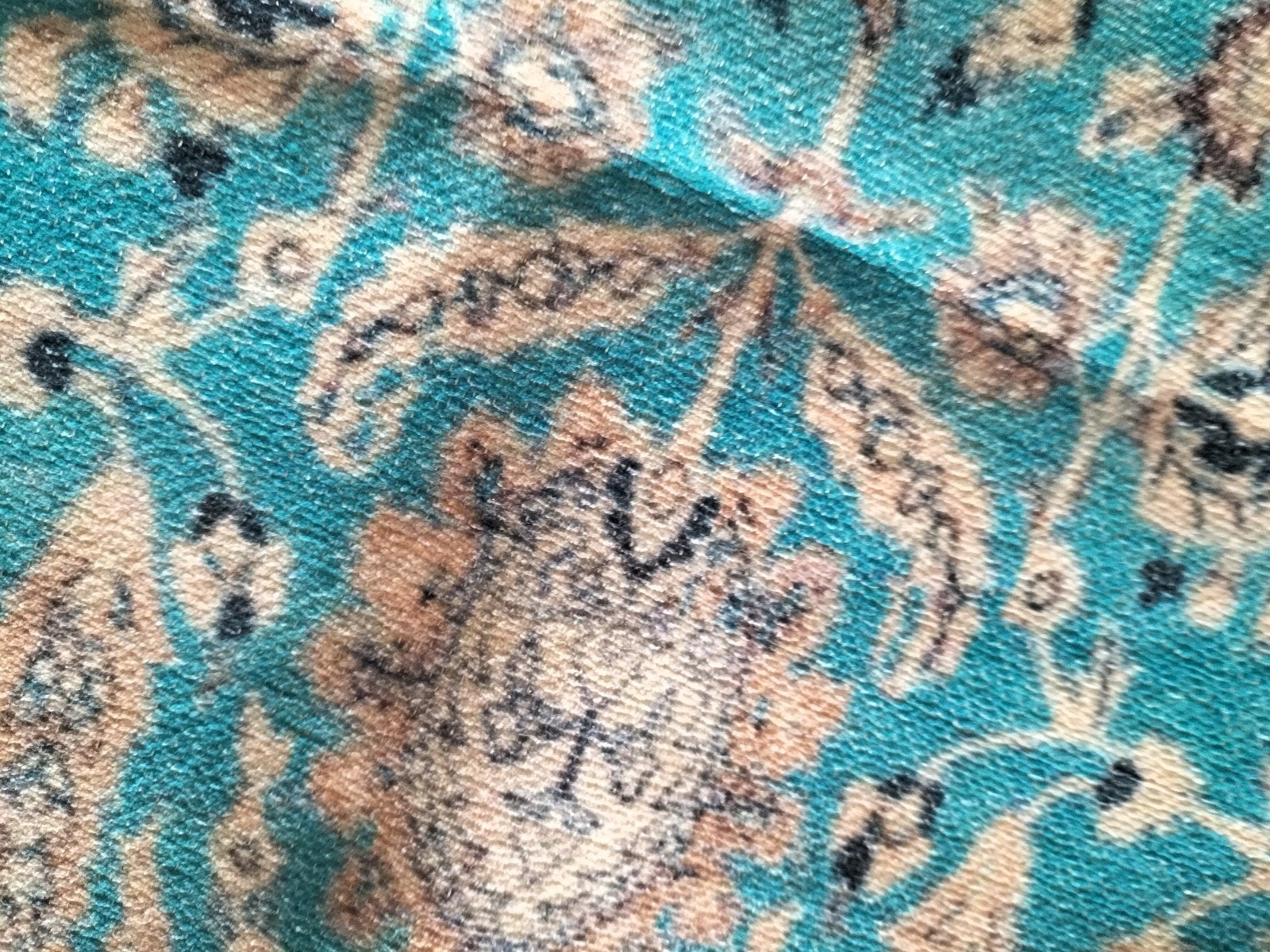 kussenhoes  terquoise/bloem BY-BOO, Huis en Inrichting, Woonaccessoires | Kussens, Ophalen of Verzenden, Zo goed als nieuw, Vierkant