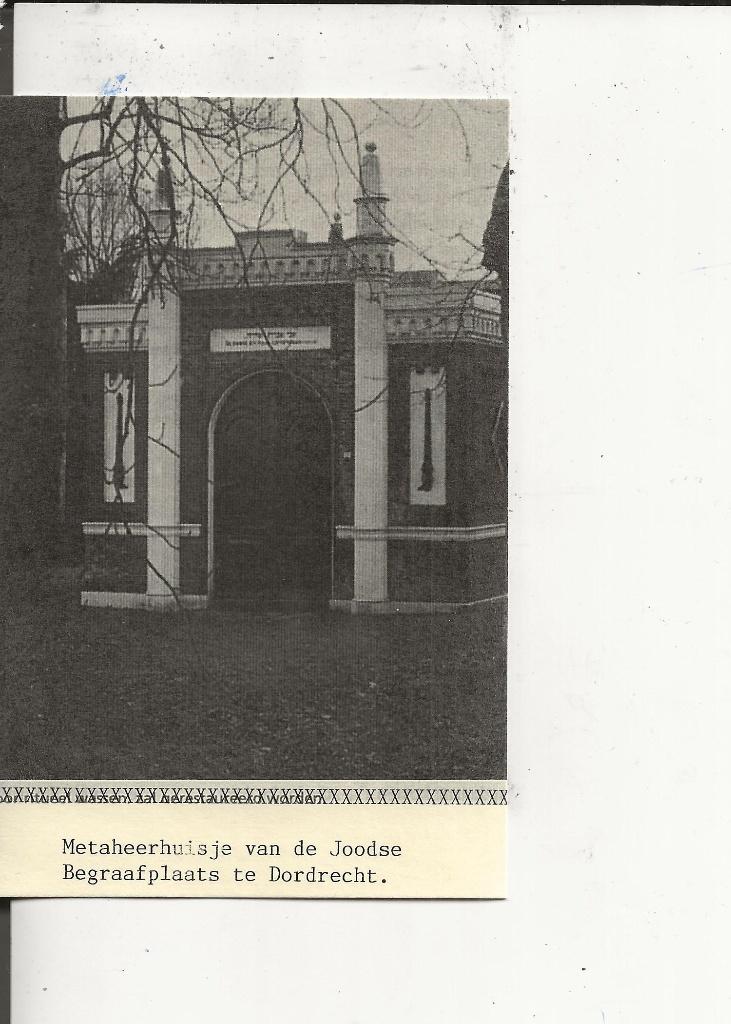Dordrecht Metaheerhuisje van de Joodse Begraafplaats, Verzamelen, Ophalen of Verzenden, Ongelopen, Zuid-Holland