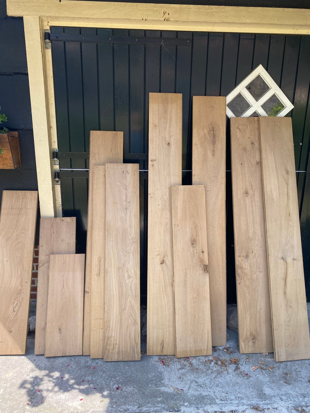 Geschaafde massief eiken vloerplanken, Ophalen, Gebruikt, Minder dan 25 mm, Eiken