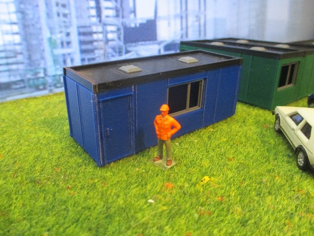 cabin-container / systeemkantoor / wooncontainer blauw, Overige merken, Wisselstroom, Brug, Tunnel of Gebouw, Nieuw