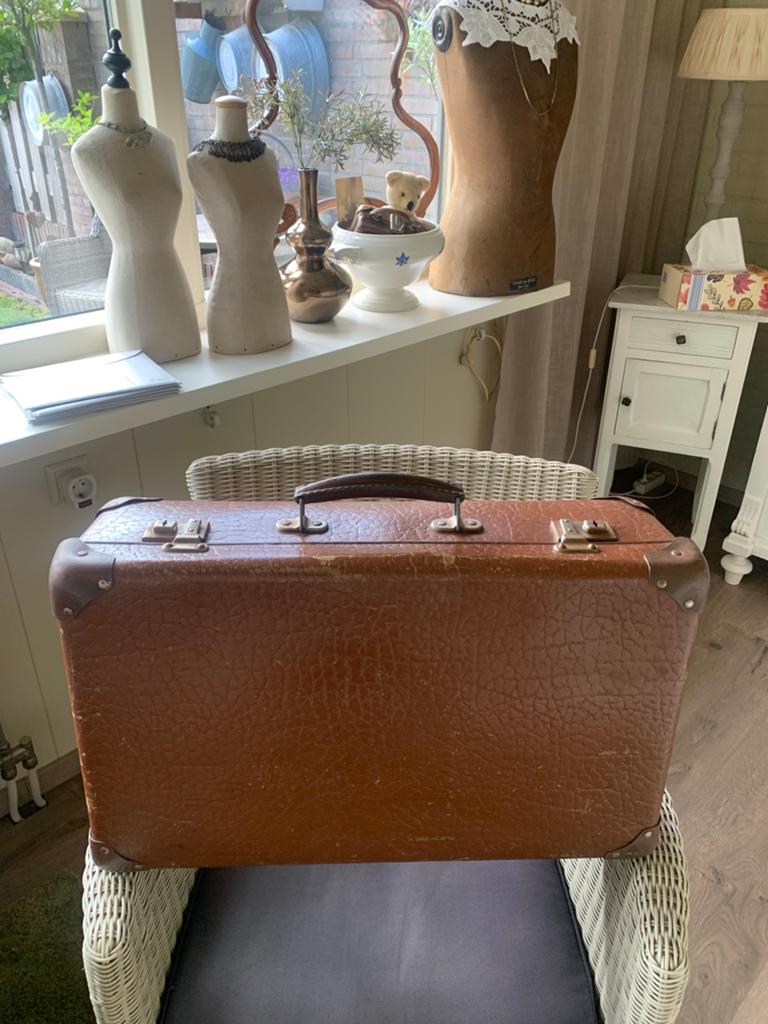 Oude brocante koffer, Antiek en Kunst, Curiosa en Brocante, Ophalen of Verzenden