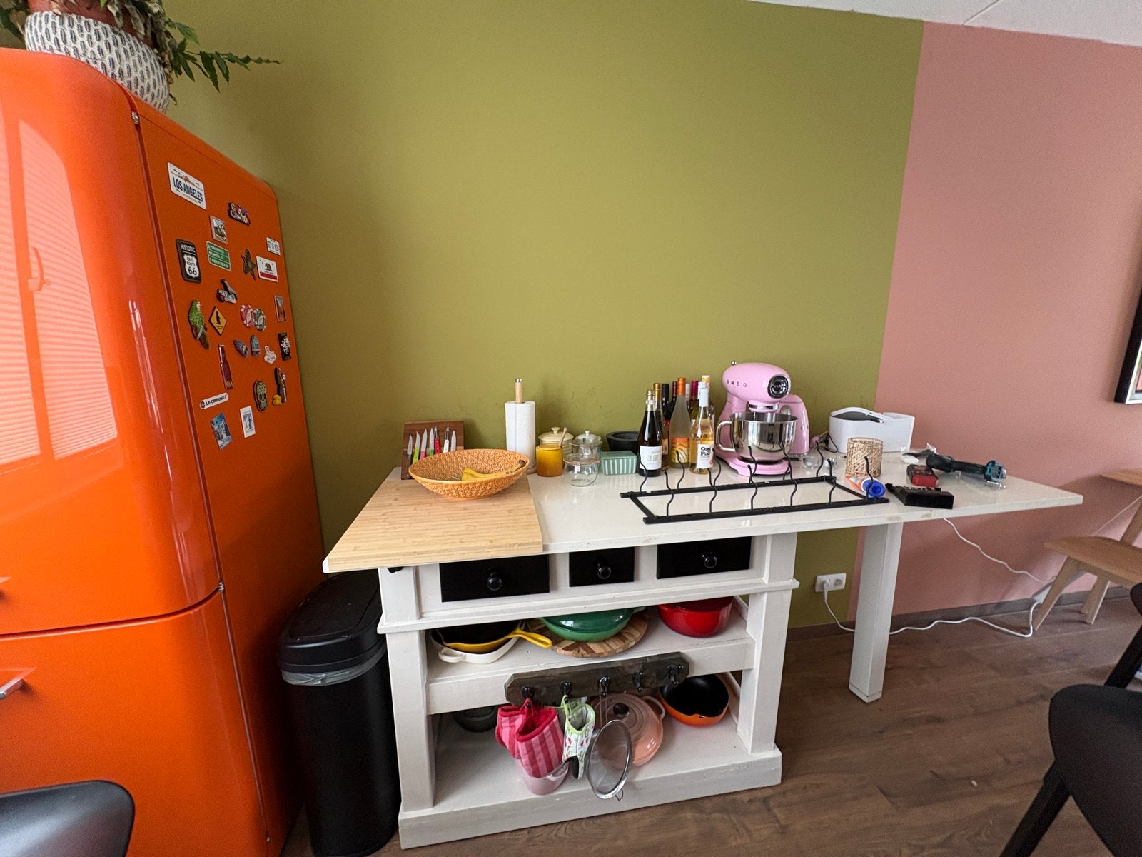 Super gaaf keukeneiland met veel opbergruimte, Huis en Inrichting, Ophalen, Hout, Wit, Overige merken