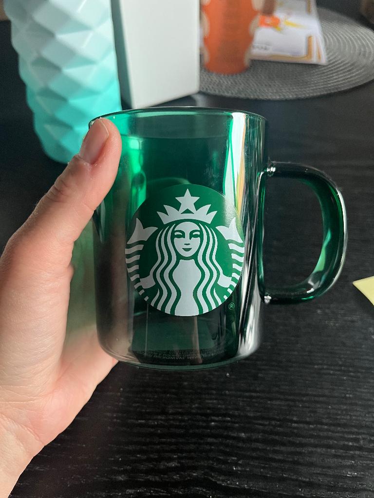 Starbucks mug glass groen nieuw, Nieuw, Ophalen of Verzenden, Glas, Overige stijlen