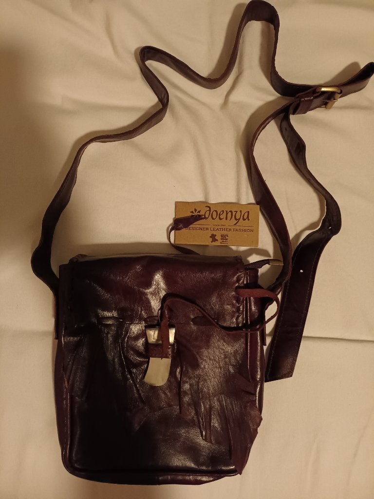 Doenya Crossbody Leren tas  "Qabli"  (bruin) - nieuw, Ophalen of Verzenden, Nieuw, Bruin, Overige typen