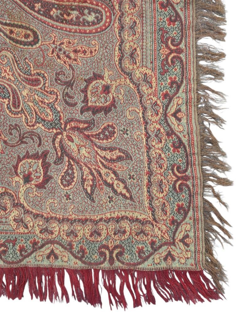 Vintage oosters wol paisley Worteldoek tafelkleed, Gebruikt, Hype pop up, Vierkant, Ophalen of Verzenden