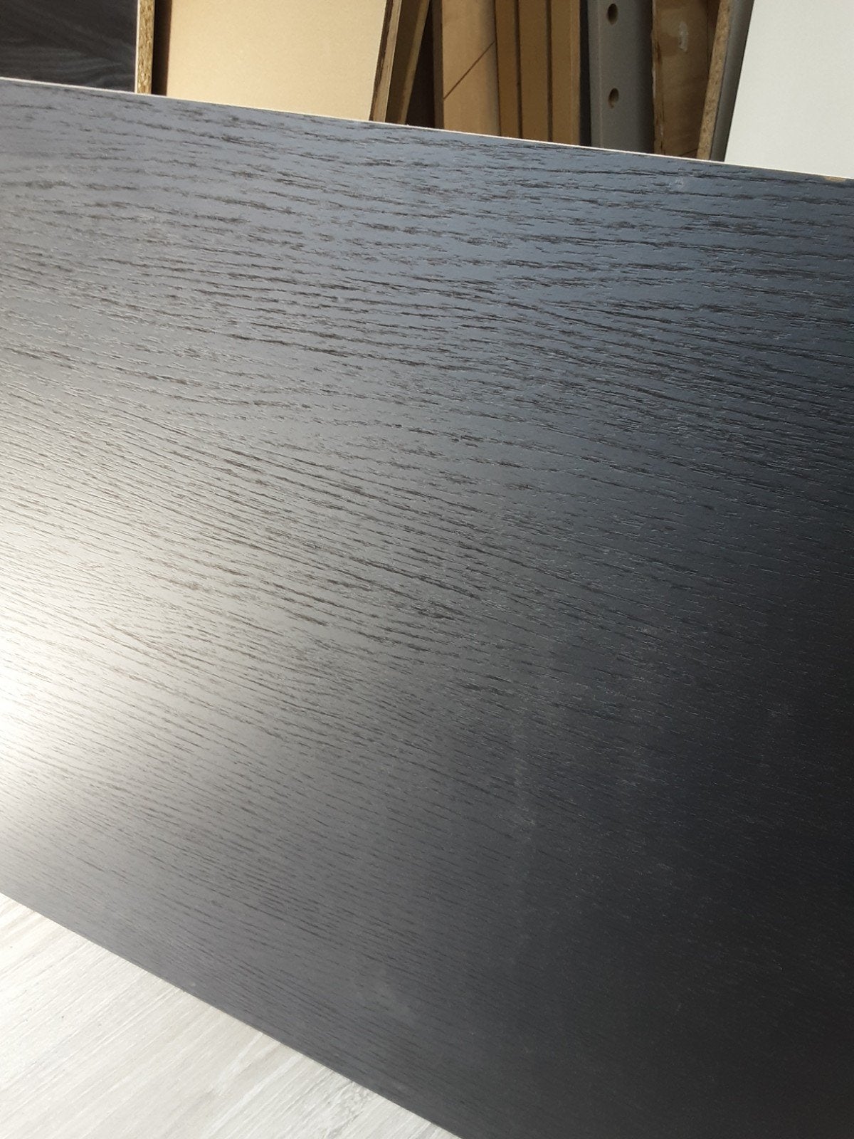 Nieuwe restplaat zwart HPL op MDF, decorplaat, Ophalen of Verzenden, Nieuw, HPL, Minder dan 20 mm