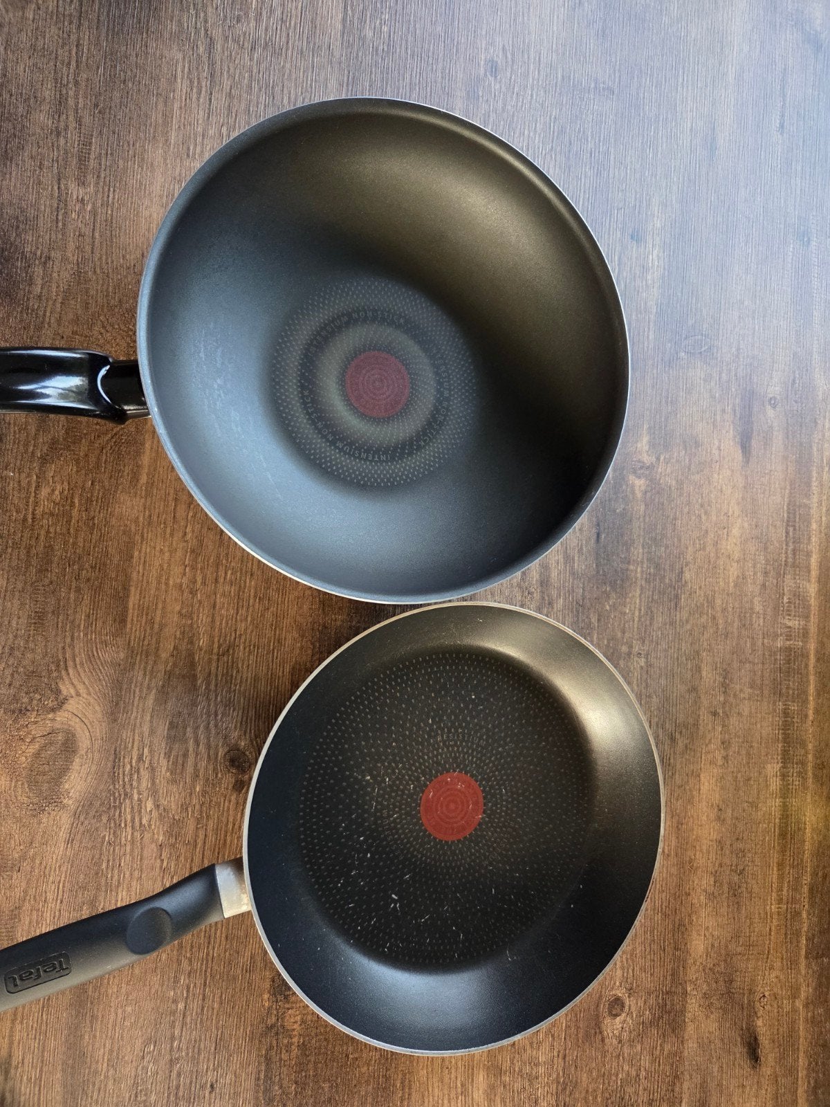 Tefal Koekenpan en Wokpan Set, Tefal, Antiaanbaklaag, Ophalen of Verzenden, Zo goed als nieuw