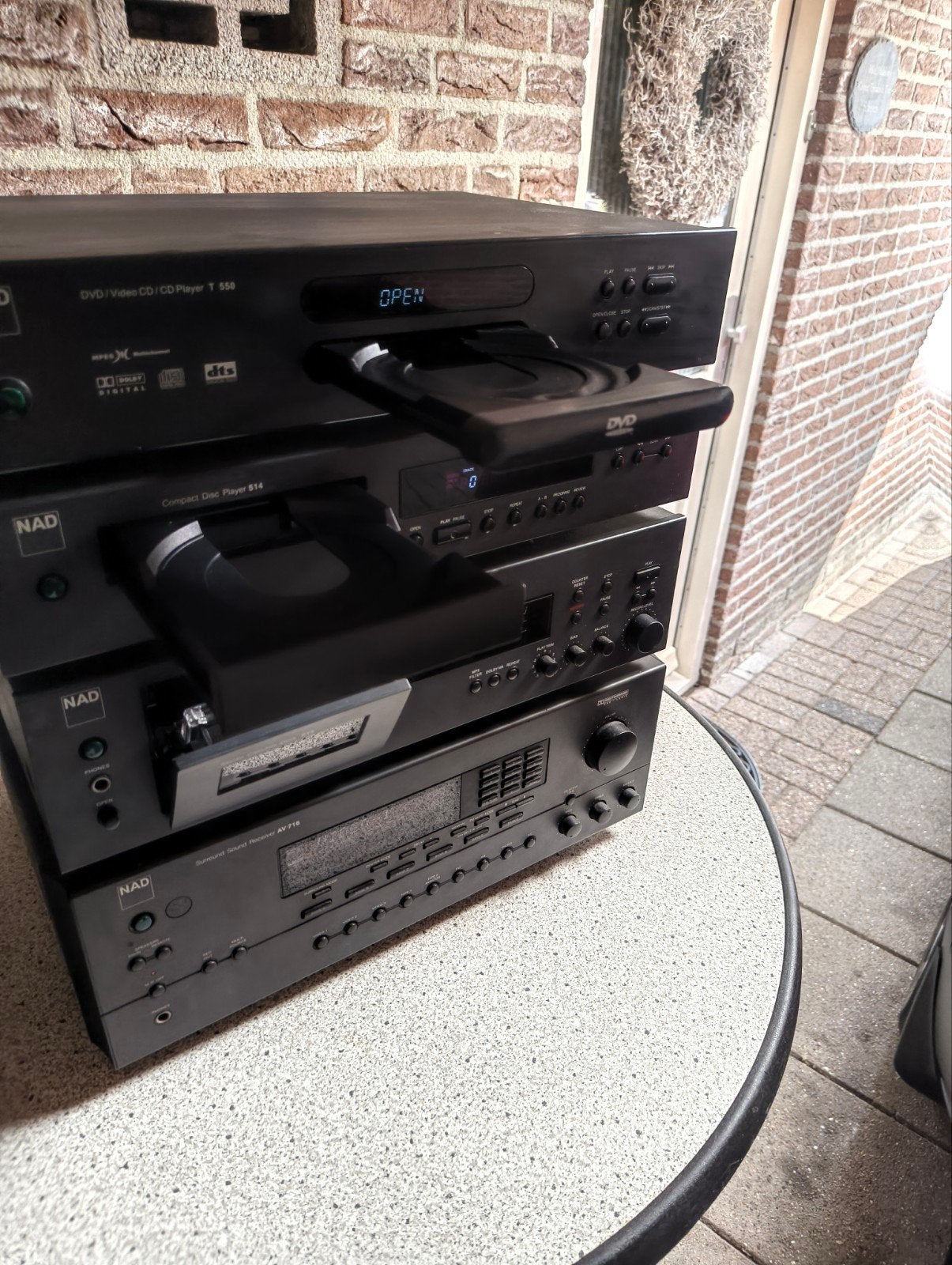 NAD Hifi Set FM radio versterker cd dvd cassette met KEF Q35, Gebruikt, Losse componenten, Speakers, Ophalen